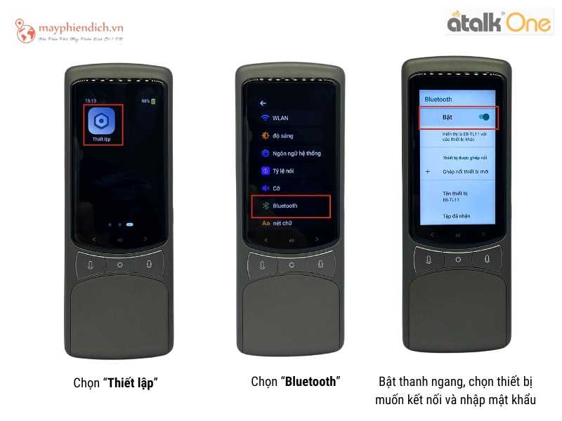 Thiết bị sẽ hiển thị danh sách các thiết bị xung quanh đang bật Bluetooth